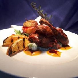 Roast duck in Arina restaurant